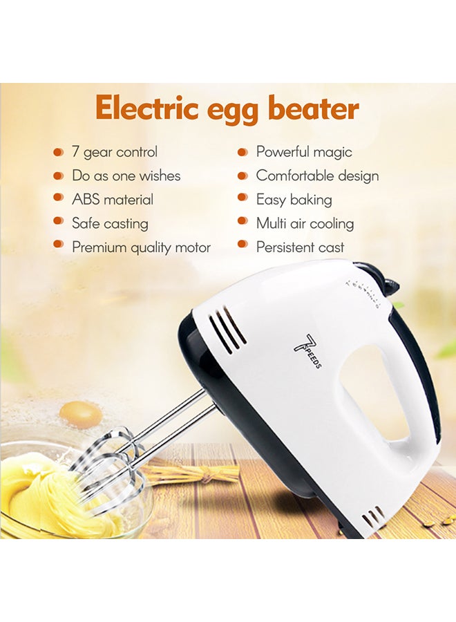 7 Gear Electric Egg Beater - 220V: 230V HE-133 White