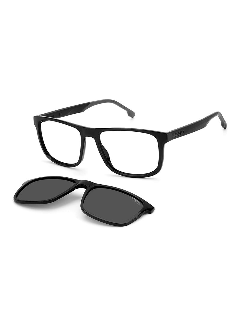 Men's Polarized Rectangular Sunglasses - Carrera 8053/Cs Black Millimeter - Lens Size: 55 Mm