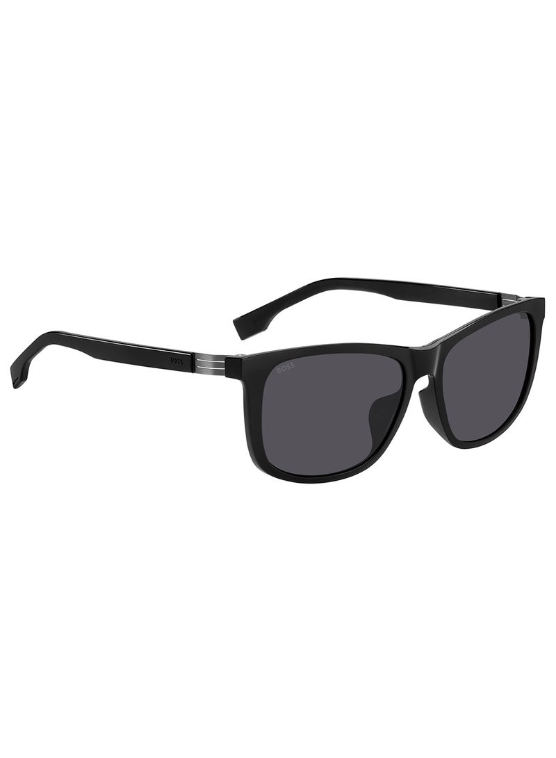 Men's UV Protection Rectangular Sunglasses - Boss 1617/F/S Black Millimeter - Lens Size: 59 Mm