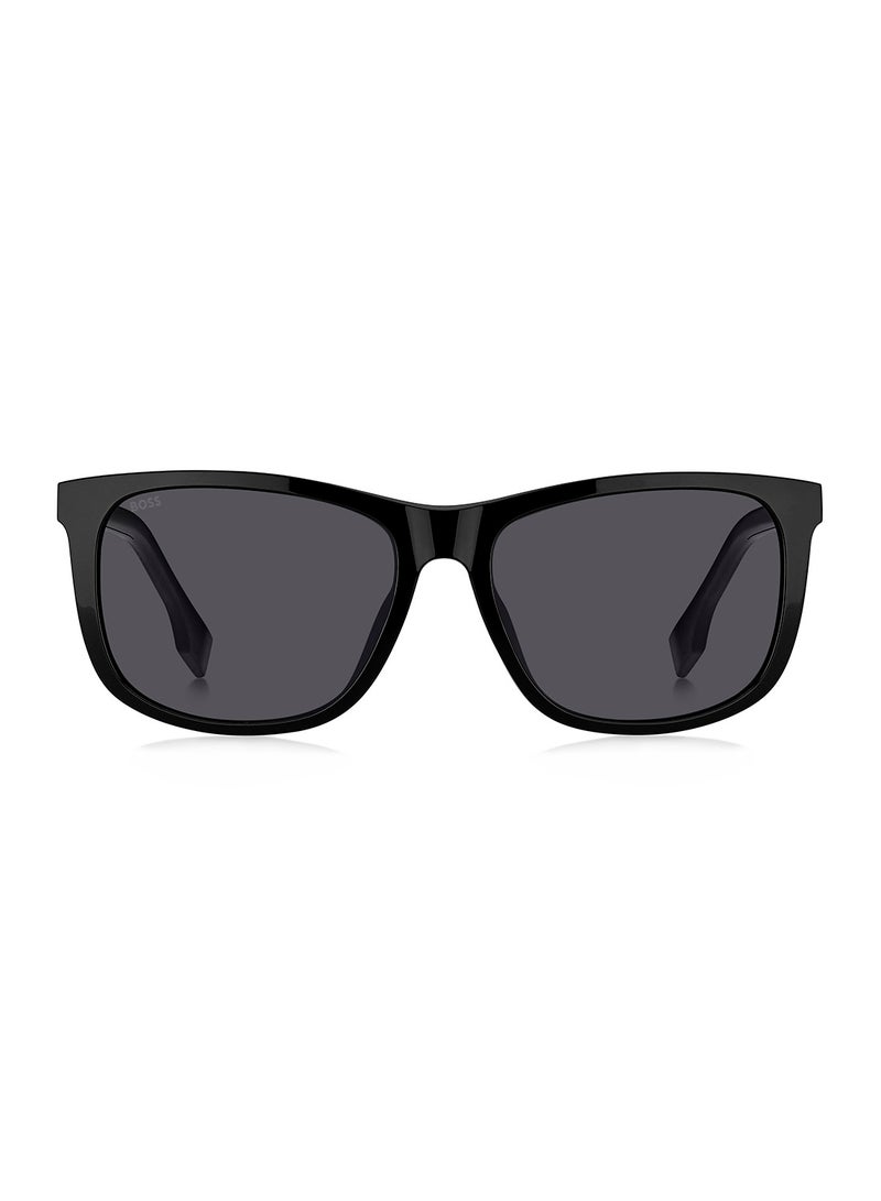 Men's UV Protection Rectangular Sunglasses - Boss 1617/F/S Black Millimeter - Lens Size: 59 Mm
