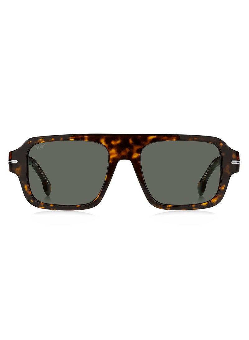 Men's UV Protection Rectangular Sunglasses - Boss 1595/S Green Millimeter - Lens Size: 53 Mm