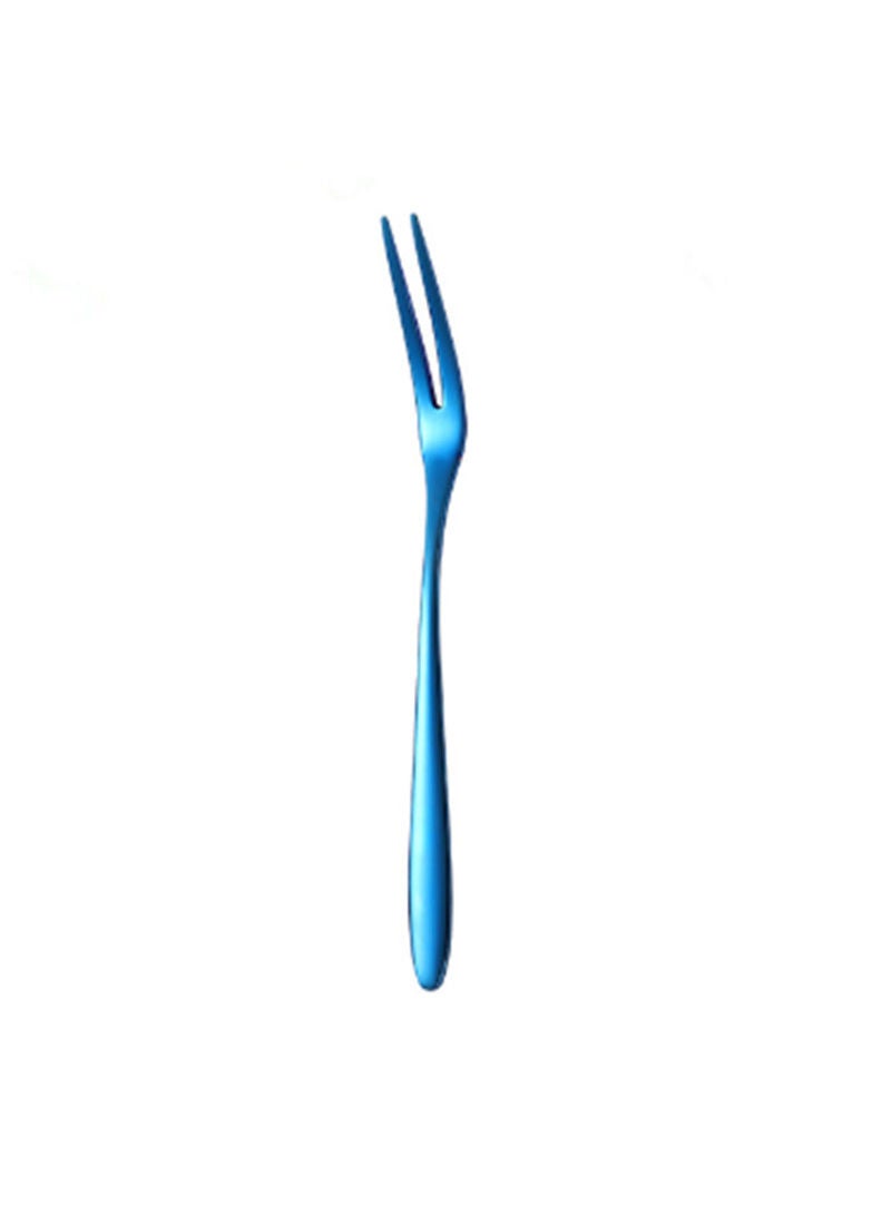 2-Piece Fruit Dessert Fork Blue 13cm