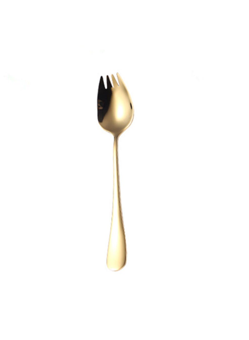 2-Piece Dessert Fruit Fork Set Gold 16.5cm