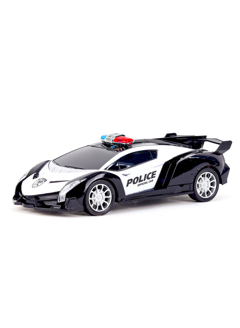 RC Remote Control Police Car Lamborghini Model Simulation with LED Lamp Light and Rechargeable Vehicle Toys for Kids