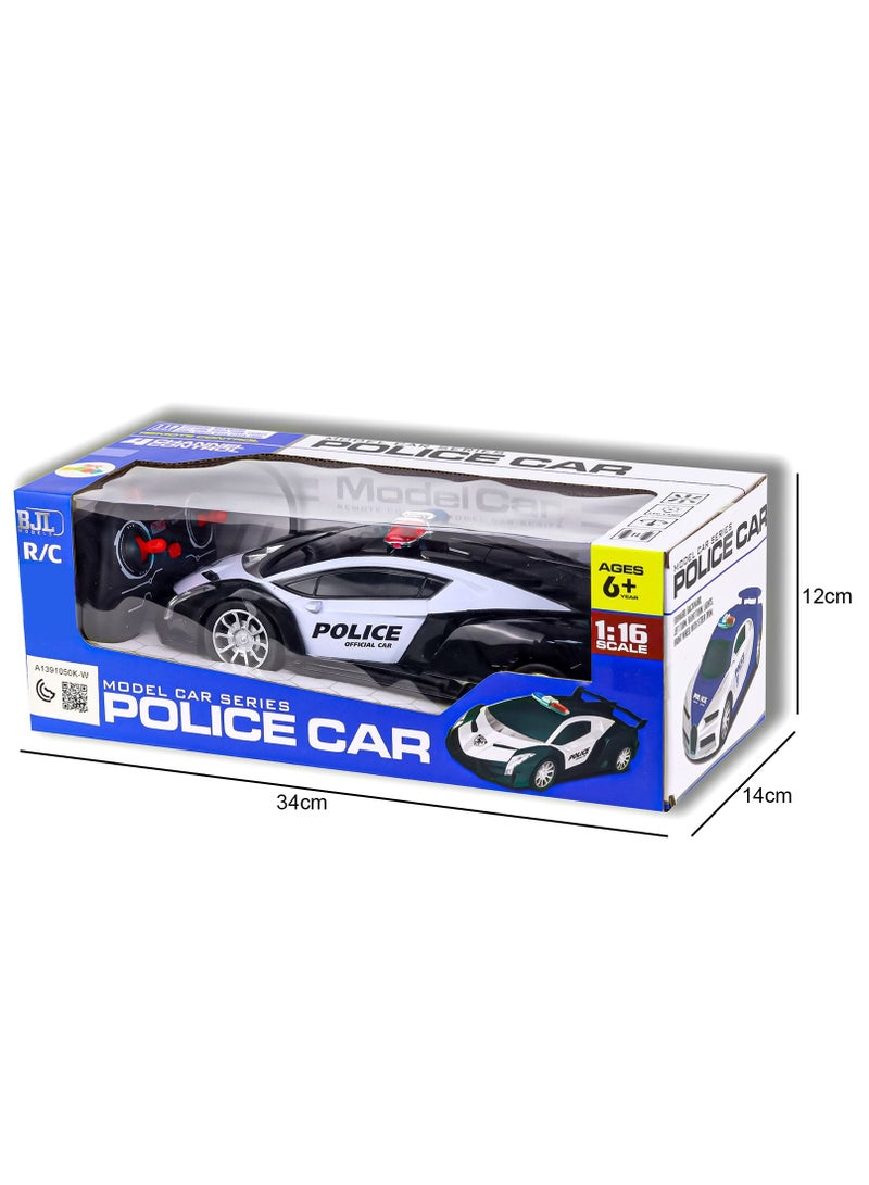 RC Remote Control Police Car Lamborghini Model Simulation with LED Lamp Light and Rechargeable Vehicle Toys for Kids
