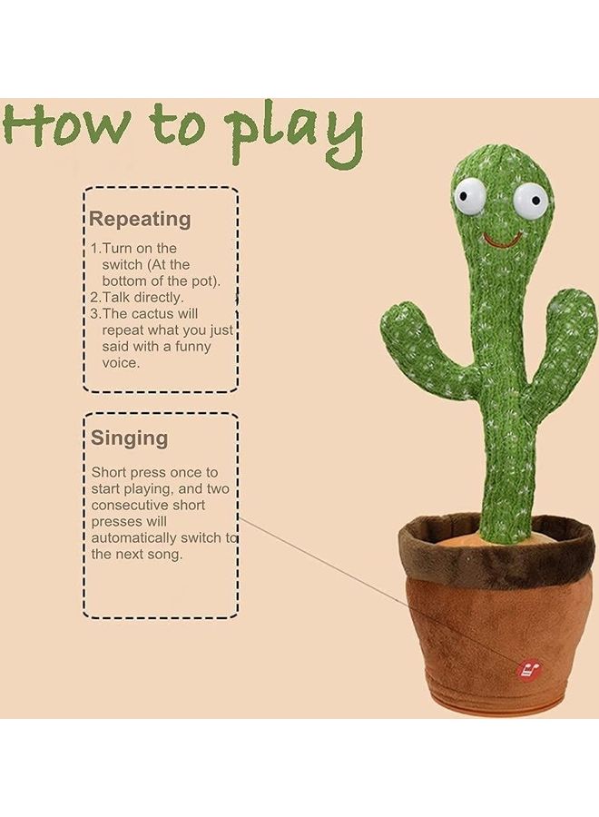 Cactus Plush Stuffed Toy With Music