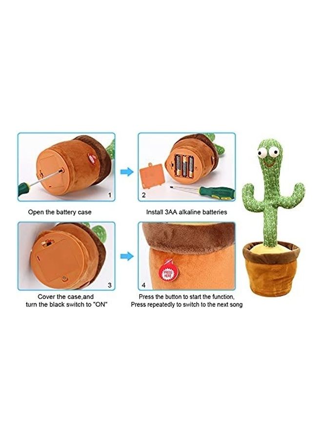 Cactus Plush Stuffed Toy With Music