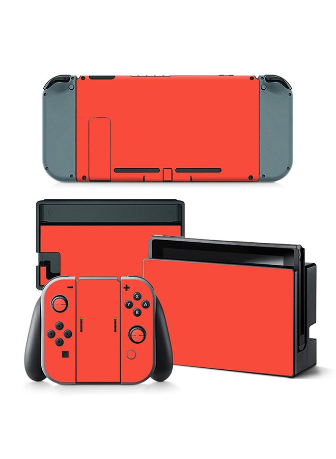 Console and Controller Decal Sticker Set For Nintendo Switch Red