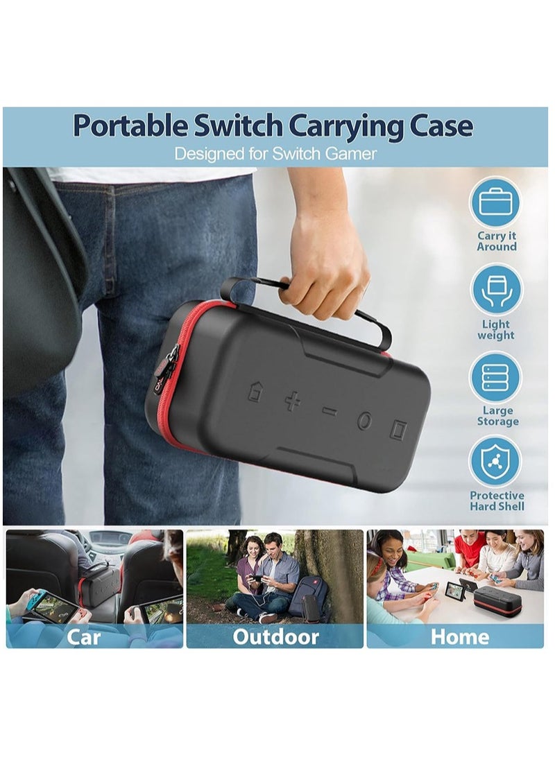 For Switch Carrying Case Compatible with Nintendo Switch Red
