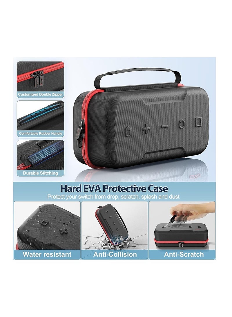 For Switch Carrying Case Compatible with Nintendo Switch Red