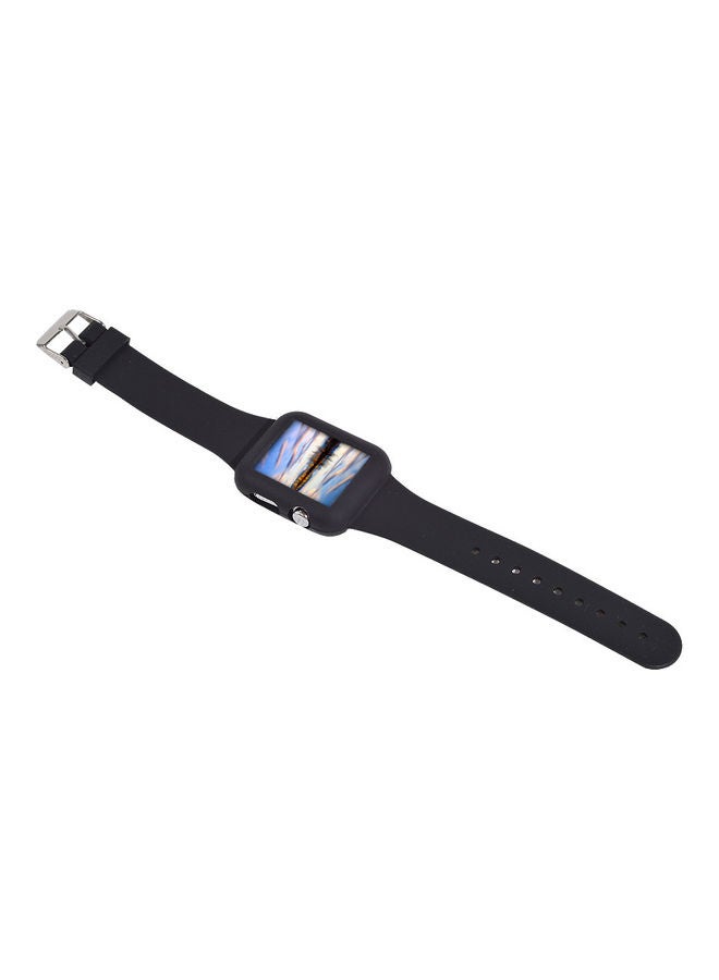 Durable Ultra-Thin Silicon Fashionable Strap For Apple Watch-38mm Black