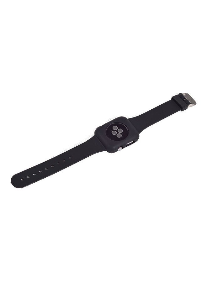 Durable Ultra-Thin Silicon Fashionable Strap For Apple Watch-38mm Black