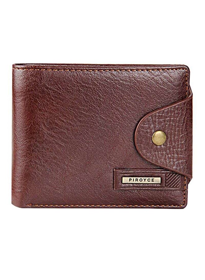 Vintage Hasp Open Wallet Brown