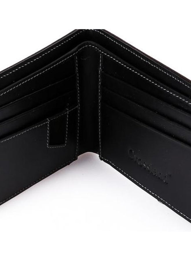 Genuine Leather Wallet Black / Black