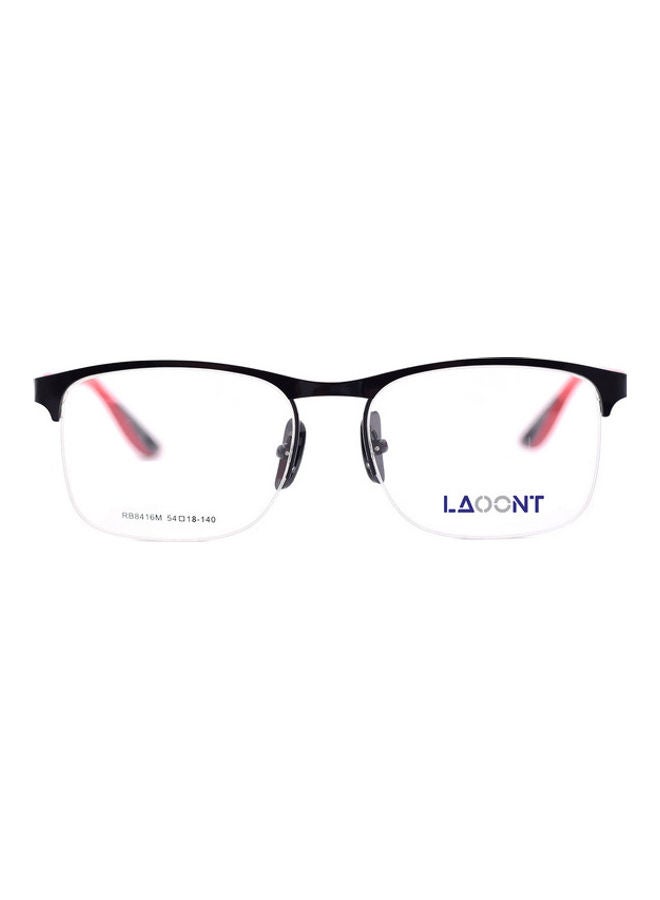 Rectangular Semi-Rimless Eyeglasses Frame