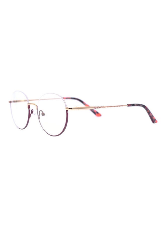 unisex Round Semi-Rimless Eyeglass Frame