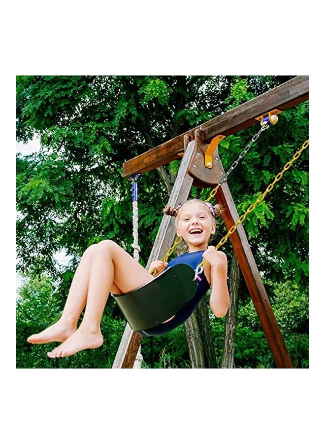 2-Piece Swing Seat Heavy Duty and Chain Accessories Replacement with Snap Hooks, Support