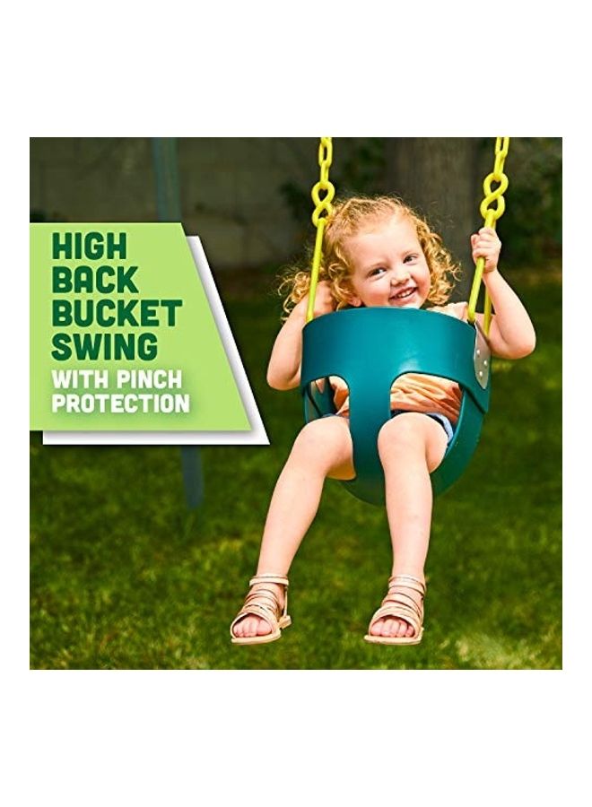High Back Full Bucket Toddler Swing with Exclusive Chain