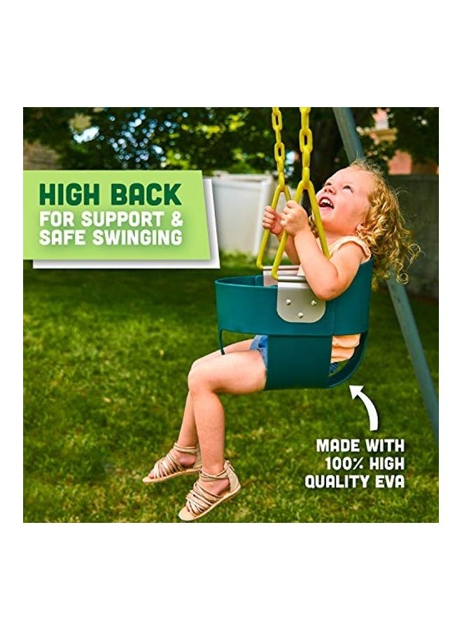 High Back Full Bucket Toddler Swing with Exclusive Chain