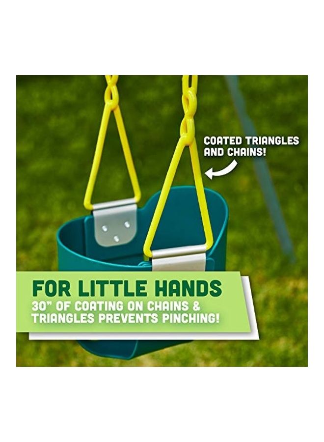 High Back Full Bucket Toddler Swing with Exclusive Chain