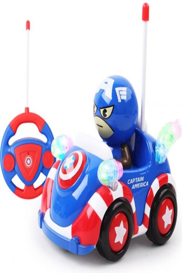 Disney Marvel Captain America Spider-Man Q Version Children Remote Control Car Educational Toys