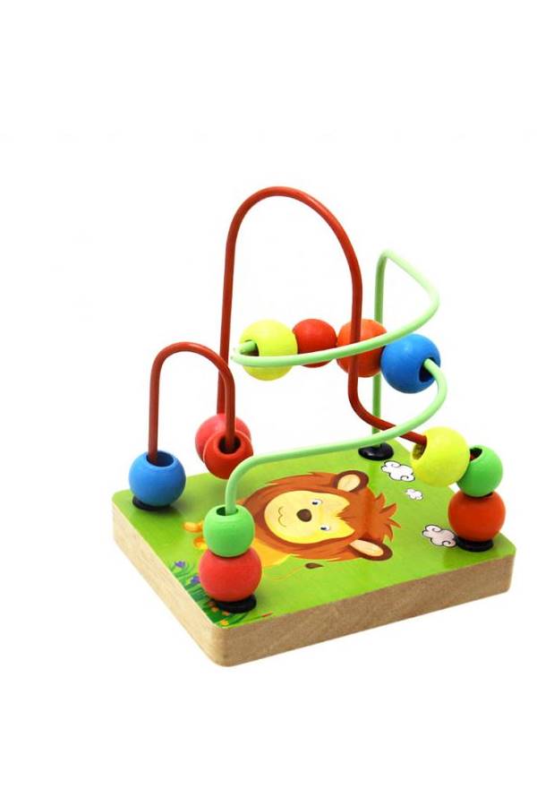 Wooden Bead Maze Roller Coaster Intelligence Educational Game Toys