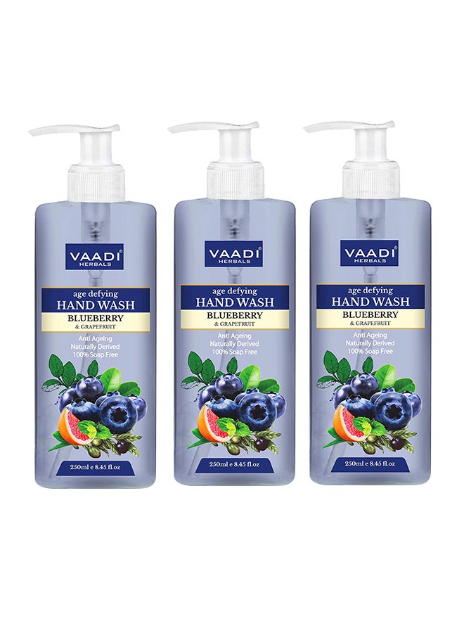 Pack Of 3 Age Defying Blueberry And Grapefruit Handwash Purple 250ml
