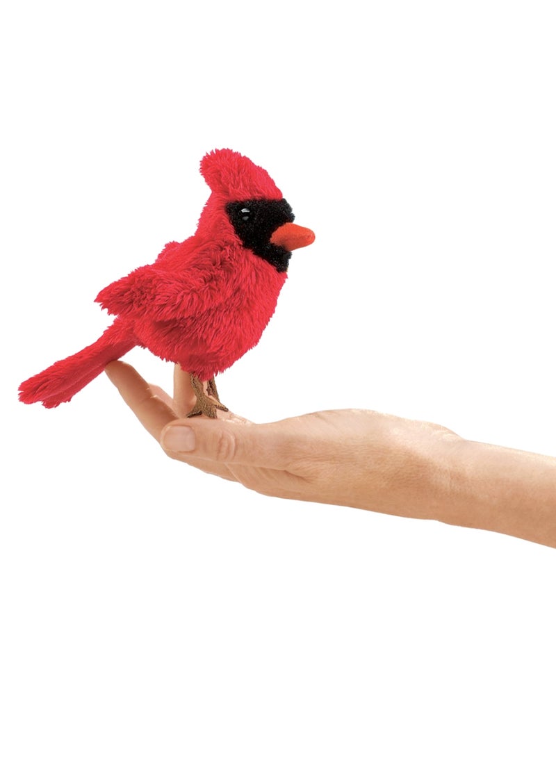 Mini Cardinal Finger Puppet Plush Toy 5.5 x 3.5inch