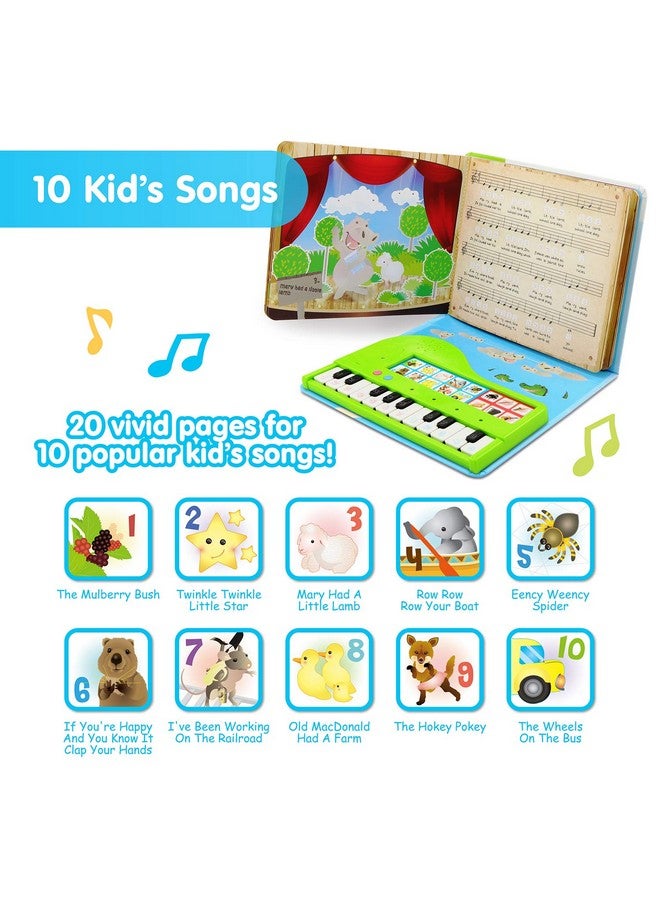 My First Piano Book Educational Musical Toy For Toddlers Kids Ages 35 Years Ideal 3 4 Year Old Boy Or Girl Birthday Gift Present
