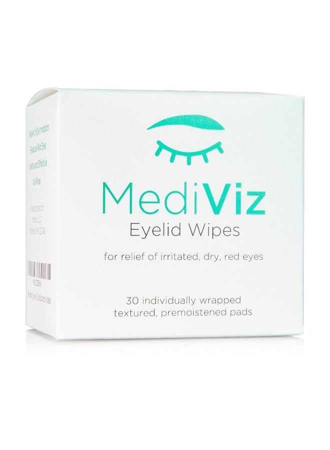 30-Piece Eyelid Cleaning Wipes 2 x 1 x 3inch