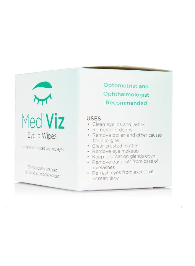 30-Piece Eyelid Cleaning Wipes 2 x 1 x 3inch