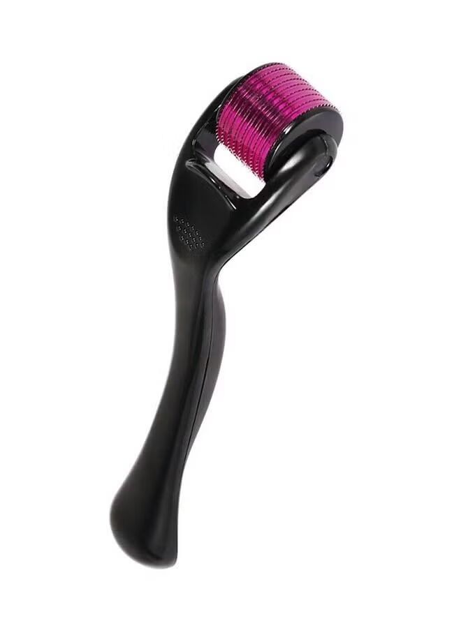 Face Wrinkles And Hair Loss Treatment Roller Black/Pink