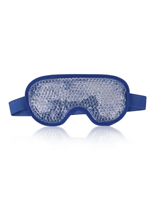 Cooling Eye Mask Gel Eye Mask Reusable Cold Eye Mask For Puffy Eyes Eye Ice Pack Eye Mask With Soft Plush Backing For Dark Circles Migraine Stress Relief Navy Blue