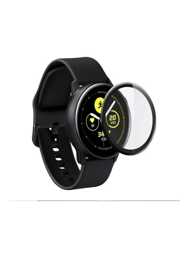 Adhesive Glass Smartwatch Screen Protector For Galaxy Watch Active 2 Clear/Black