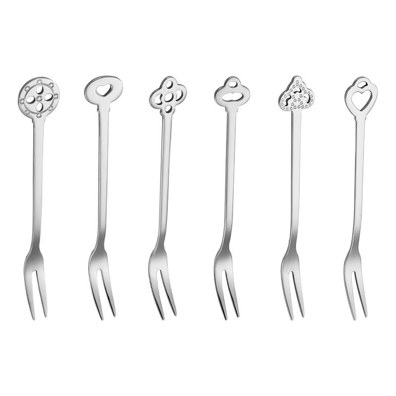 2 Sets Fruit Fork silver 12.5cm