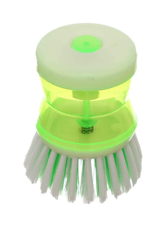 Brush For Dishes And Plates With Liquid Soap Green