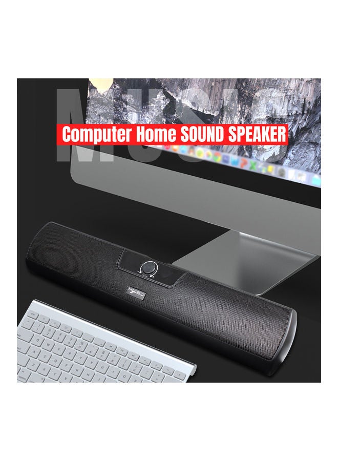 Wired USB Powered Soundbar PC Speaker Q3 Black