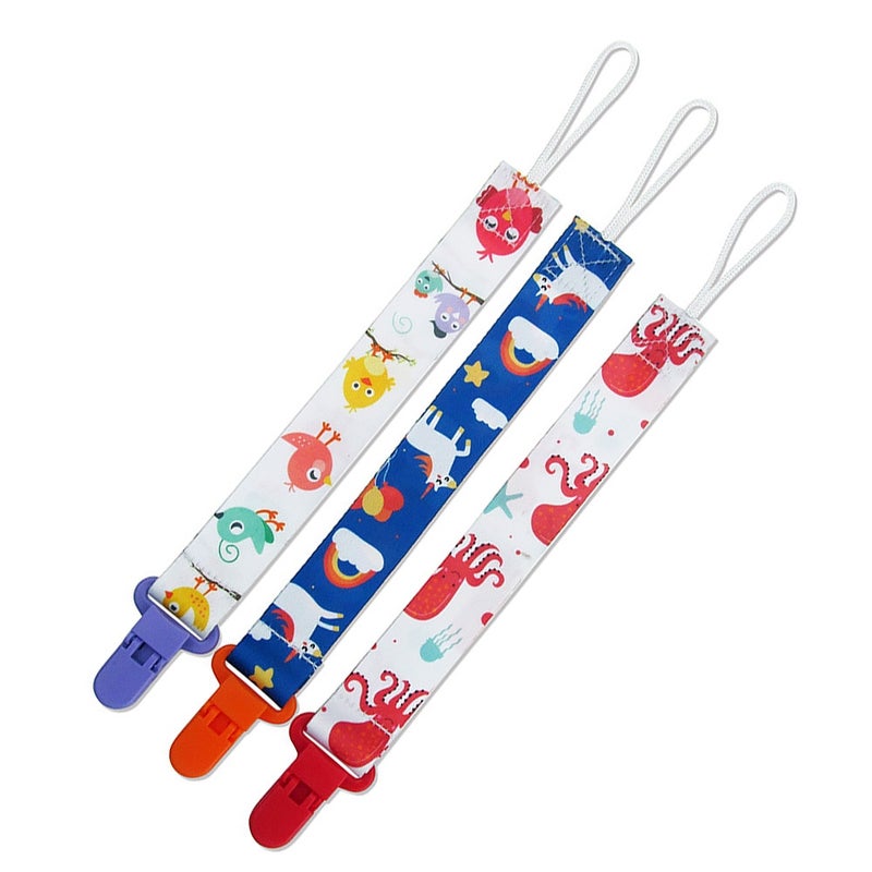 3-Piece Baby's Anti-Lost Cute Cartoon Design Teether Chains Set
