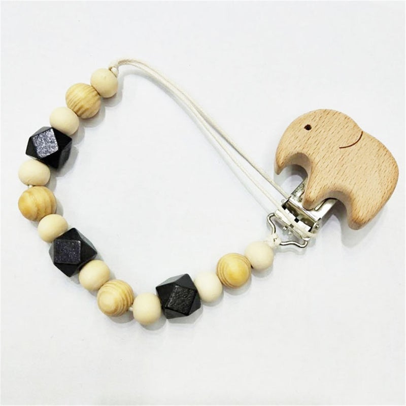 Colorblock Beads Anti Fall Pacifier Chain