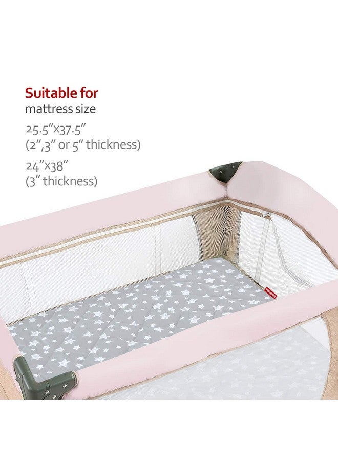 Pack And Play Sheet Quilted Breathable Thick Playpen Lovely Print Cover 39