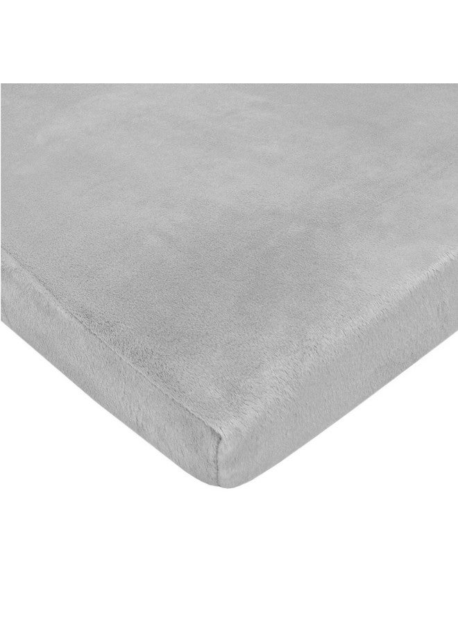 Heavenly Soft Chenille Fitted Pack 'N Play Playard Sheet Gray For Boys And Girls Pack N Play Playard( 27