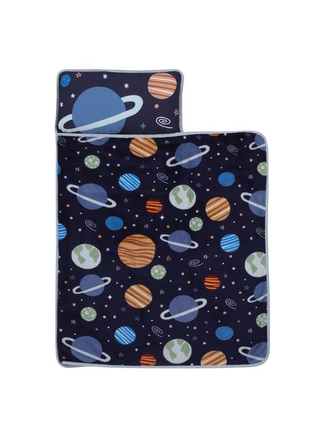 Everything Kids Solar System Navy Orange And Gray Toddler Nap Mat