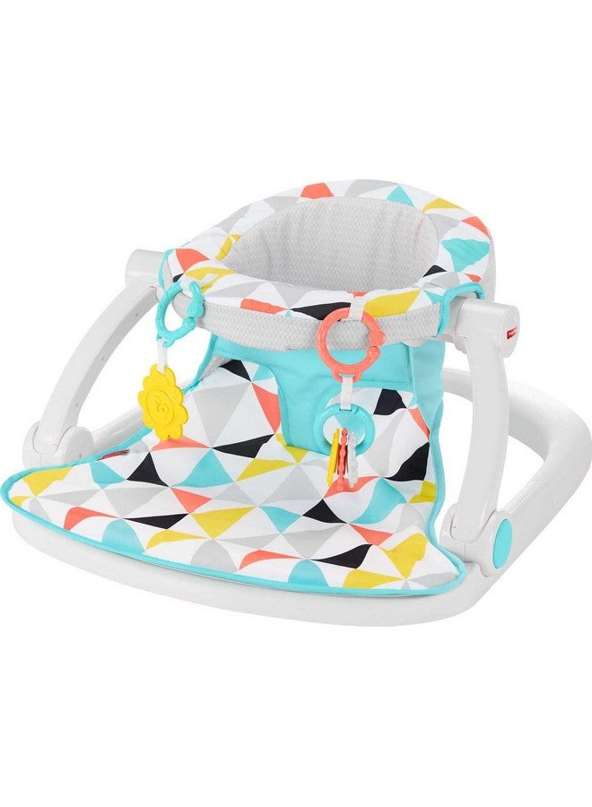 Portable Baby Chair Sitmeup Floor Seat With Developmental Toys & Machine Washable Seat Pad Windmill