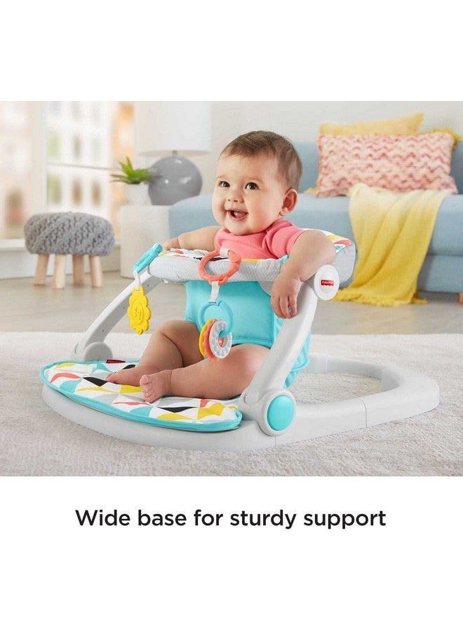 Portable Baby Chair Sitmeup Floor Seat With Developmental Toys & Machine Washable Seat Pad Windmill