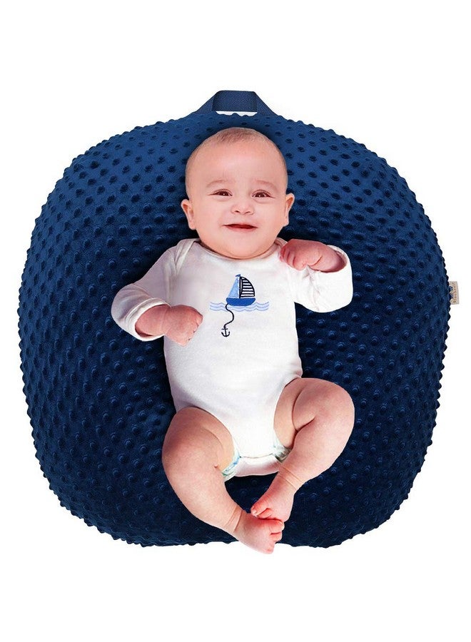 Strechy Minky Newborn Lounger Cover Removable And Ultra Soft Sung Fitted Baby Lounger Slipcover (1 Packnavy)