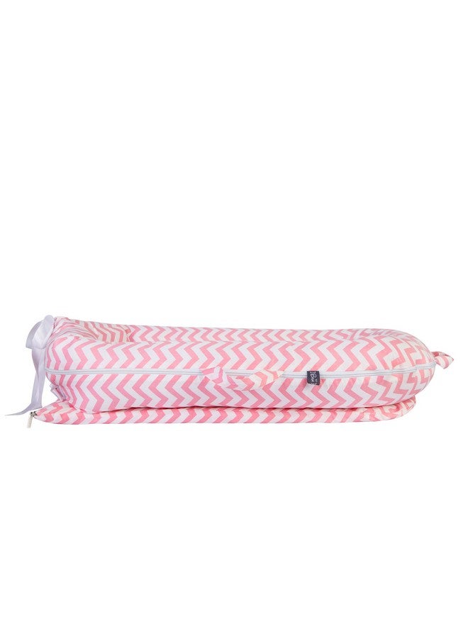 Newborn Lounger Cover Dock A Tot Covers Only 100% Cotton Co Sleeping Nest Sleep Pod Extra Replacement Cover Girls (Fits Dockatot Deluxe+) (Pink Chevron)
