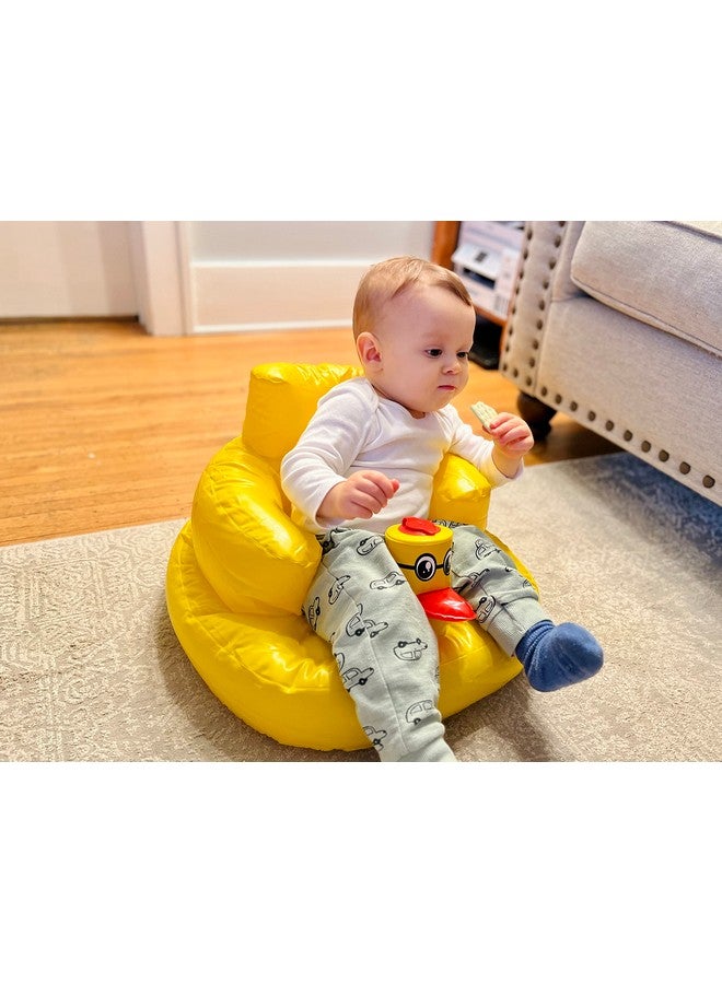 Baby Inflatable Seat For Babies 336 Months Built In Air Pump Infant Back Support Sofa Toddler Chair Sitting Up Shower Floor Seater Gifts (Yellow Duck) (Mk02203) 1.0 Pounds 24.0 Count
