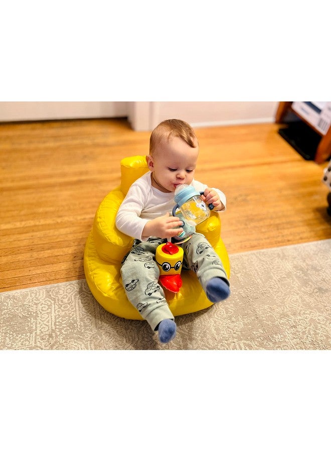 Baby Inflatable Seat For Babies 336 Months Built In Air Pump Infant Back Support Sofa Toddler Chair Sitting Up Shower Floor Seater Gifts (Yellow Duck) (Mk02203) 1.0 Pounds 24.0 Count