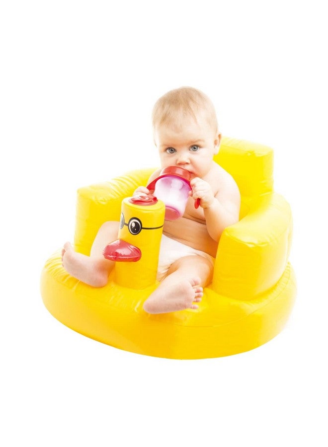 Baby Inflatable Seat For Babies 336 Months Built In Air Pump Infant Back Support Sofa Toddler Chair Sitting Up Shower Floor Seater Gifts (Yellow Duck) (Mk02203) 1.0 Pounds 24.0 Count