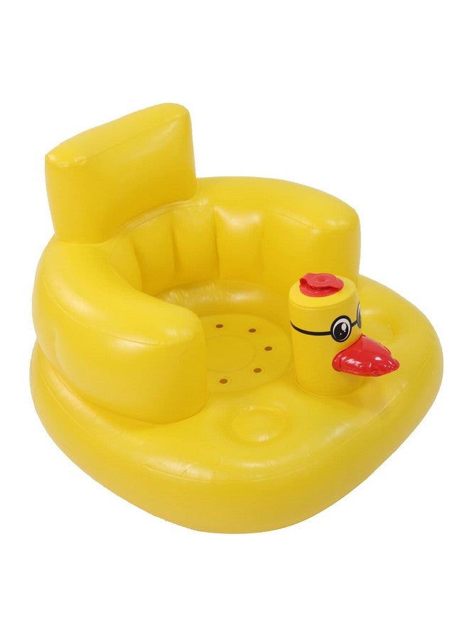 Baby Inflatable Seat For Babies 336 Months Built In Air Pump Infant Back Support Sofa Toddler Chair Sitting Up Shower Floor Seater Gifts (Yellow Duck) (Mk02203) 1.0 Pounds 24.0 Count
